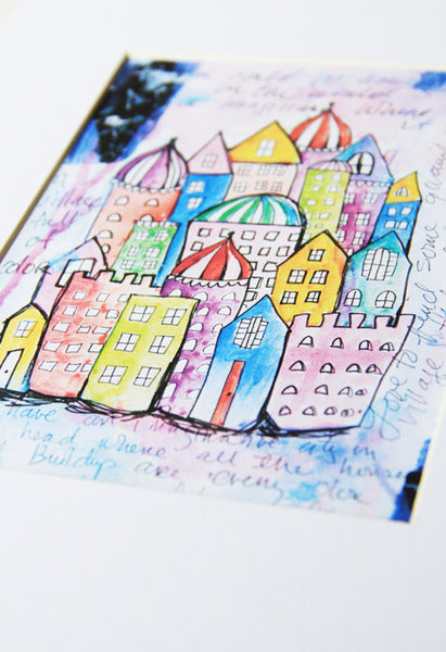 sketchbook city 8x10 matted print – Alisa Burke