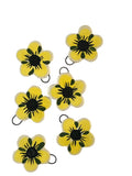 yellow flower ceramic charm