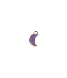 small purple moon ceramic charm