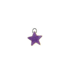 small purple star ceramic charm