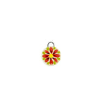 red daisy ceramic charm