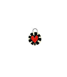 red heart ceramic charm