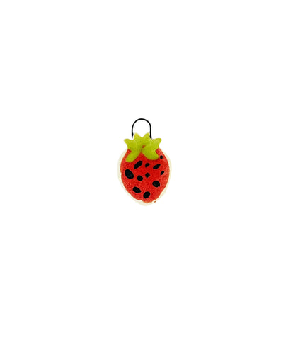 strawberry ceramic charm