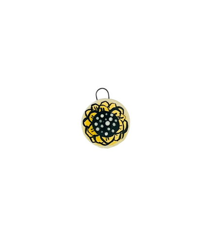 sunflower ceramic charm