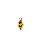 yellow diamond flower ceramic charm