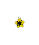 yellow flower ceramic charm