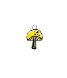 yellow mushroom ceramic charm